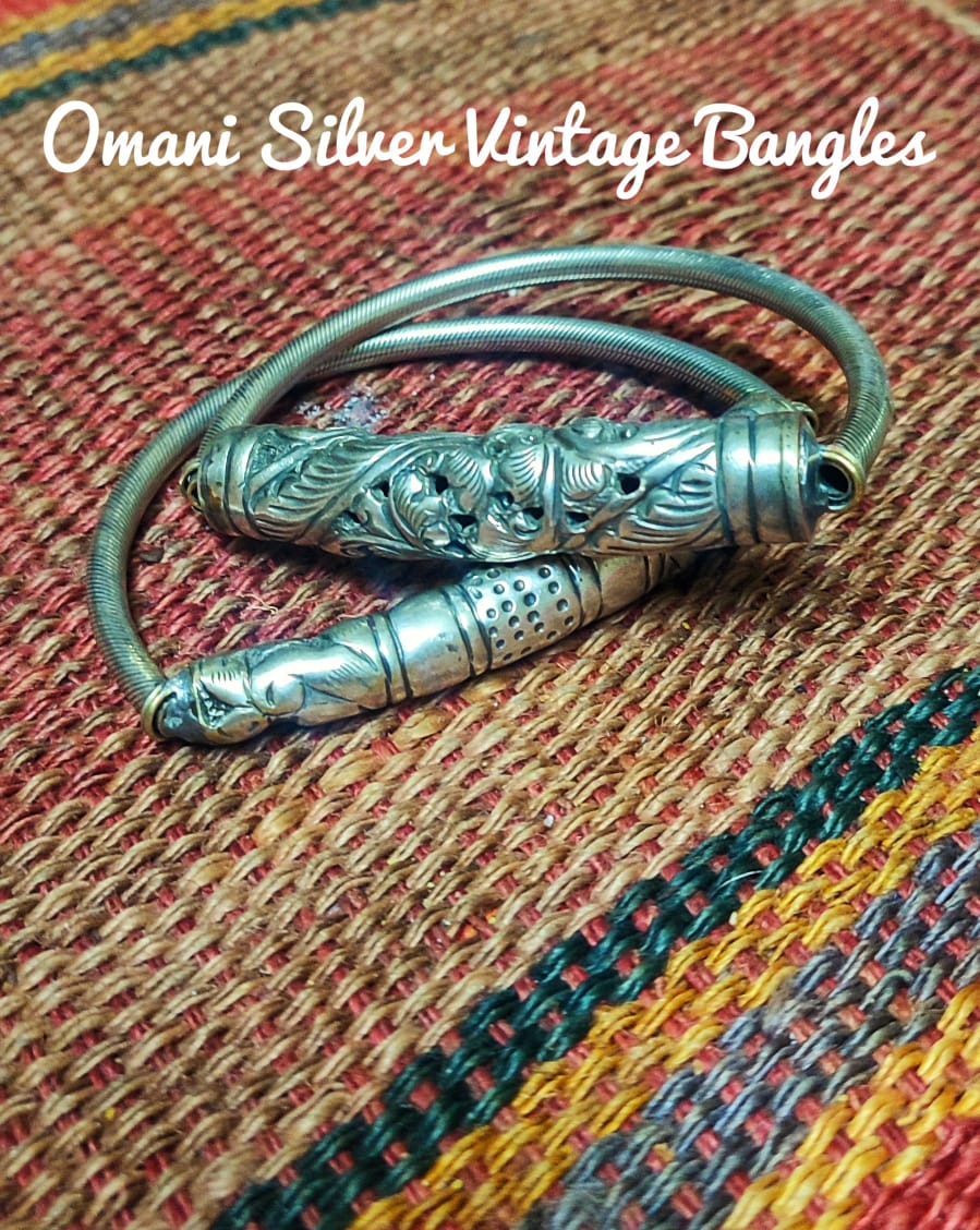 Omani handmade vintage silver Bangles