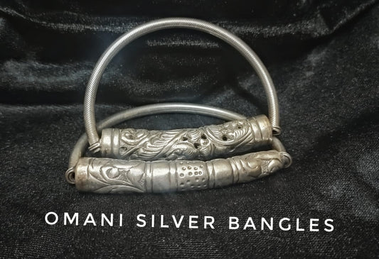 Omani handmade vintage silver Bangles